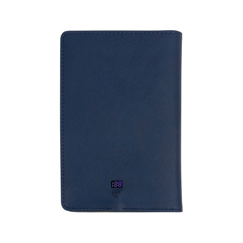 Купить Органайзер с функцией беспроводной зарядки Manner, 5000 mah, темно-синий с нанесением логотипа