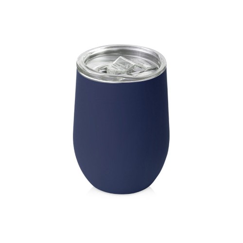 Купить Термокружка Vacuum mug C1, soft touch, 370мл, темно-синий с нанесением логотипа