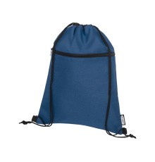 Рюкзак со шнурком Ross из переработанного ПЭТ, heather navy