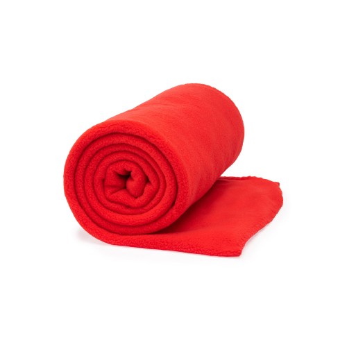 Купить Плед LAMBERT из гладкого флиса, красный с нанесением логотипа