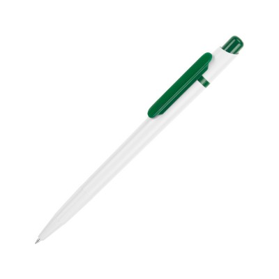 Купить Ручка шариковая Этюд, белый/зеленый с нанесением