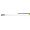 Купить Ручка-подставка Кипер, белый/зеленое яблоко с нанесением логотипа