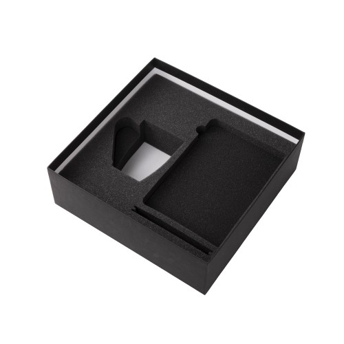 Купить Подарочный набор c блокнотом C1, ручкой и кружкой, темно-синий с нанесением логотипа