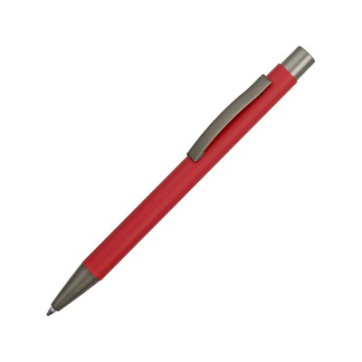 Купить Ручка металлическая soft touch шариковая Tender, красный/серый с нанесением