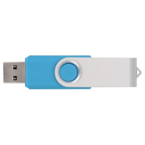 Купить Флеш-карта USB 2.0 16 Gb Квебек, голубой с нанесением логотипа