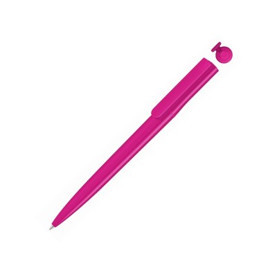 Купить Ручка шариковая пластиковая RECYCLED PET PEN switch, синий, 1 мм, розовый с нанесением логотипа