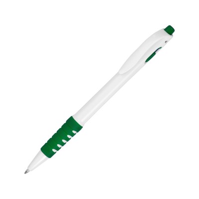 Купить Ручка шариковая Фиджи, белый/зеленый с нанесением логотипа