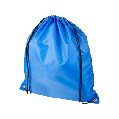 Купить Рюкзак со шнурком Oriole из переработанного ПЭТ, синий с нанесением