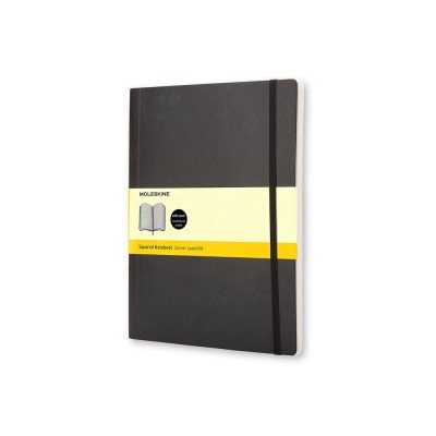 Купить Записная книжка Moleskine Classic Soft (в клетку), ХLarge (19х25 см), черный с нанесением