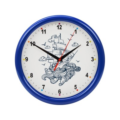 Купить Часы настенные разборные Idea, синий с нанесением логотипа