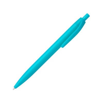 Купить Ручка пластиковая шариковая STIX, синие чернила, голубой с нанесением логотипа