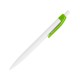 Купить Ручка пластиковая шариковая HINDRES, белый/зеленое яблоко с нанесением логотипа