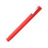 Купить Ручка шариковая пластиковая Quadro Soft, квадратный корпус с покрытием софт-тач, красный с нанесением логотипа