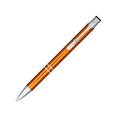 Купить Кнопочная шариковая ручка Moneta из анодированного алюминия, синие чернила, оранжевый с нанесением