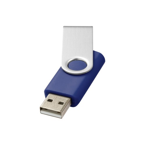 Купить Флеш-карта Rotate USB 2.0 на 2 Гб, синий с нанесением логотипа