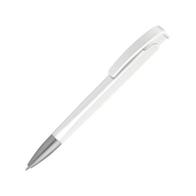 Купить Шариковая ручка с геометричным корпусом из пластика Lineo SI, белый с нанесением