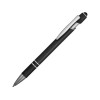 Купить Ручка металлическая soft-touch шариковая со стилусом Sway, черный/серебристый с нанесением логотипа