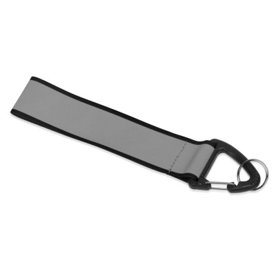Купить Светоотражающий брелок Reflector, серебристый/черный с нанесением логотипа