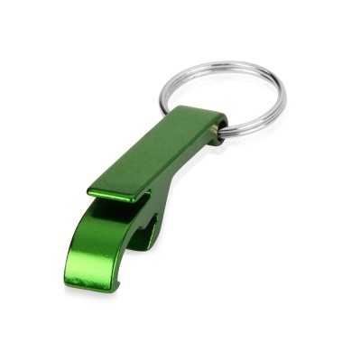 Купить Брелок-открывалка Tao, зеленый с нанесением логотипа