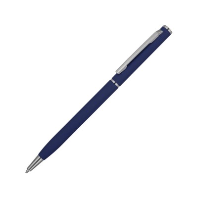 Купить Ручка металлическая шариковая Атриум с покрытием софт-тач, синий с нанесением