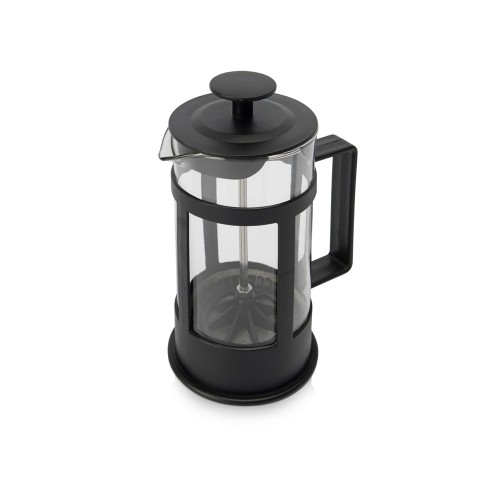 Купить Подарочный набор с чаем, кружкой и френч-прессом Чаепитие, черный с нанесением логотипа