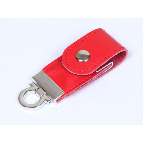 Купить USB-флешка на 8 Гб в виде брелка, красный с нанесением логотипа