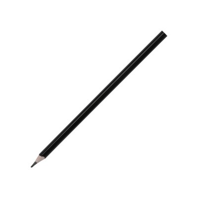 Купить Трехгранный карандаш Conti из переработанных контейнеров, черный с нанесением логотипа