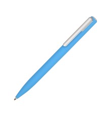 Ручка шариковая пластиковая Bon с покрытием soft touch, голубой