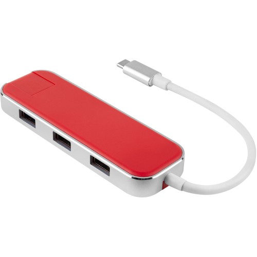 Купить Хаб USB Rombica Type-C Chronos Red с нанесением логотипа