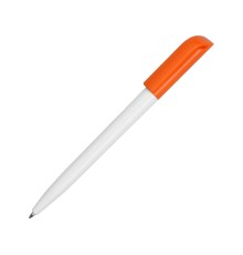Ручка пластиковая шариковая Миллениум Color CLP, белый/оранжевый
