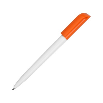 Купить Ручка пластиковая шариковая Миллениум Color CLP, белый/оранжевый с нанесением