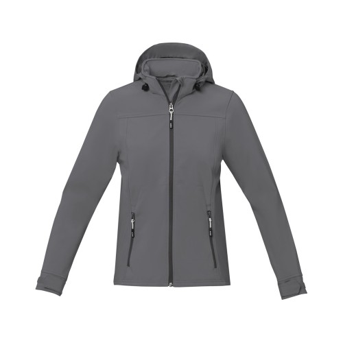 Купить Куртка софтшел Langley женская, steel grey с нанесением логотипа