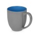 Купить Кружка керамическая Gracy 450мл, серый/голубой с нанесением логотипа