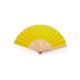 Купить Веер CALESA с деревянными вставками и тканью из полиэстера, желтый с нанесением логотипа