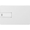 Купить Флеш-карта USB 2.0 16 Gb в виде металлической карты Card Metal, серебристый с нанесением логотипа