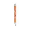 Купить Шариковая кнопочная ручка-стилус Moneta из анодированного алюминия, оранжевый с нанесением логотипа