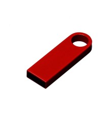 USB 2.0-флешка на 64 Гб с мини чипом и круглым отверстием, красный