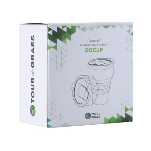Купить Силиконовый складной стакан GoCup, индиго с нанесением логотипа