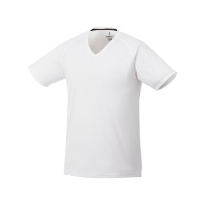 Купить Модная мужская футболка Amery с коротким рукавом и V-образным вырезом, белый с нанесением логотипа