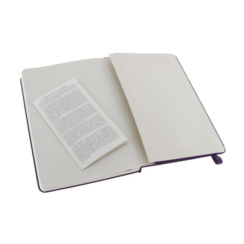 Купить Записная книжка Moleskine Classic (в линейку) в твердой обложке, Large (13х21см), фиолетовый с нанесением логотипа