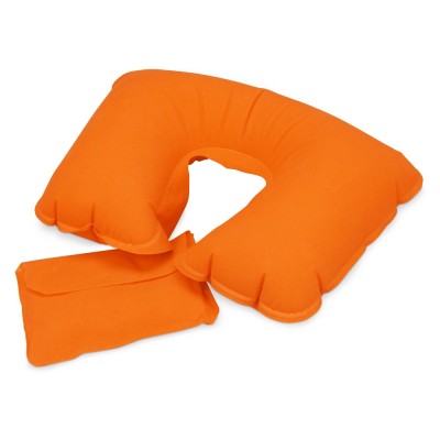 Купить Подушка надувная базовая, оранжевый с нанесением логотипа