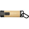 Купить Фонарик с карабинером Kuma из бамбука/переработанной пластмассы - Натуральный с нанесением логотипа