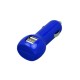 Купить Автомобильная зарядка CC-01, 2 USB порта, синий цвет. с нанесением логотипа