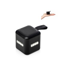 Портативная колонка TWS с подсветкой лого Tiny, 3 Вт, черный