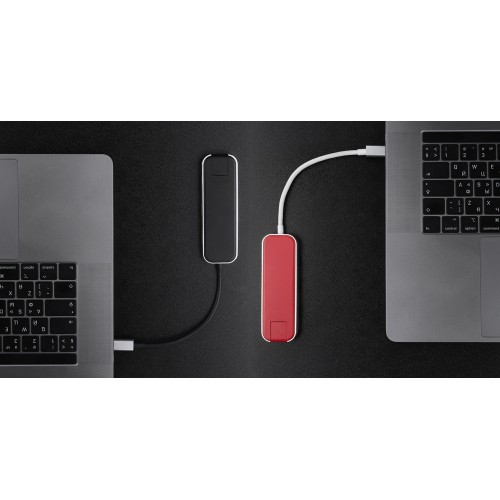 Купить Хаб USB Rombica Type-C Chronos Red с нанесением логотипа
