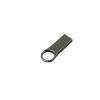 Купить USB-флешка на 8 Гб с мини чипом, компактный дизайн с большим круглым отверстием., серебро с нанесением логотипа