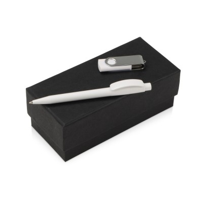 Купить Подарочный набор Uma Memory с ручкой и флешкой, белый с нанесением логотипа