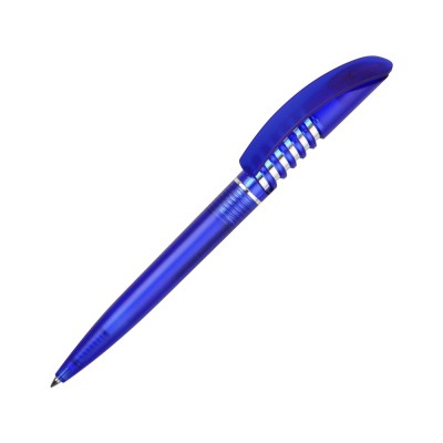 Купить Ручка шариковая Серпантин синяя с нанесением логотипа