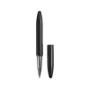 Купить Металлическая ручка-роллер Bullet с серебристым зеркальным слоем, матовый черный с нанесением логотипа