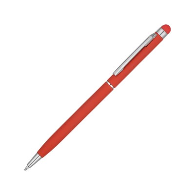 Купить Ручка-стилус шариковая Jucy Soft с покрытием soft touch, красный с нанесением
